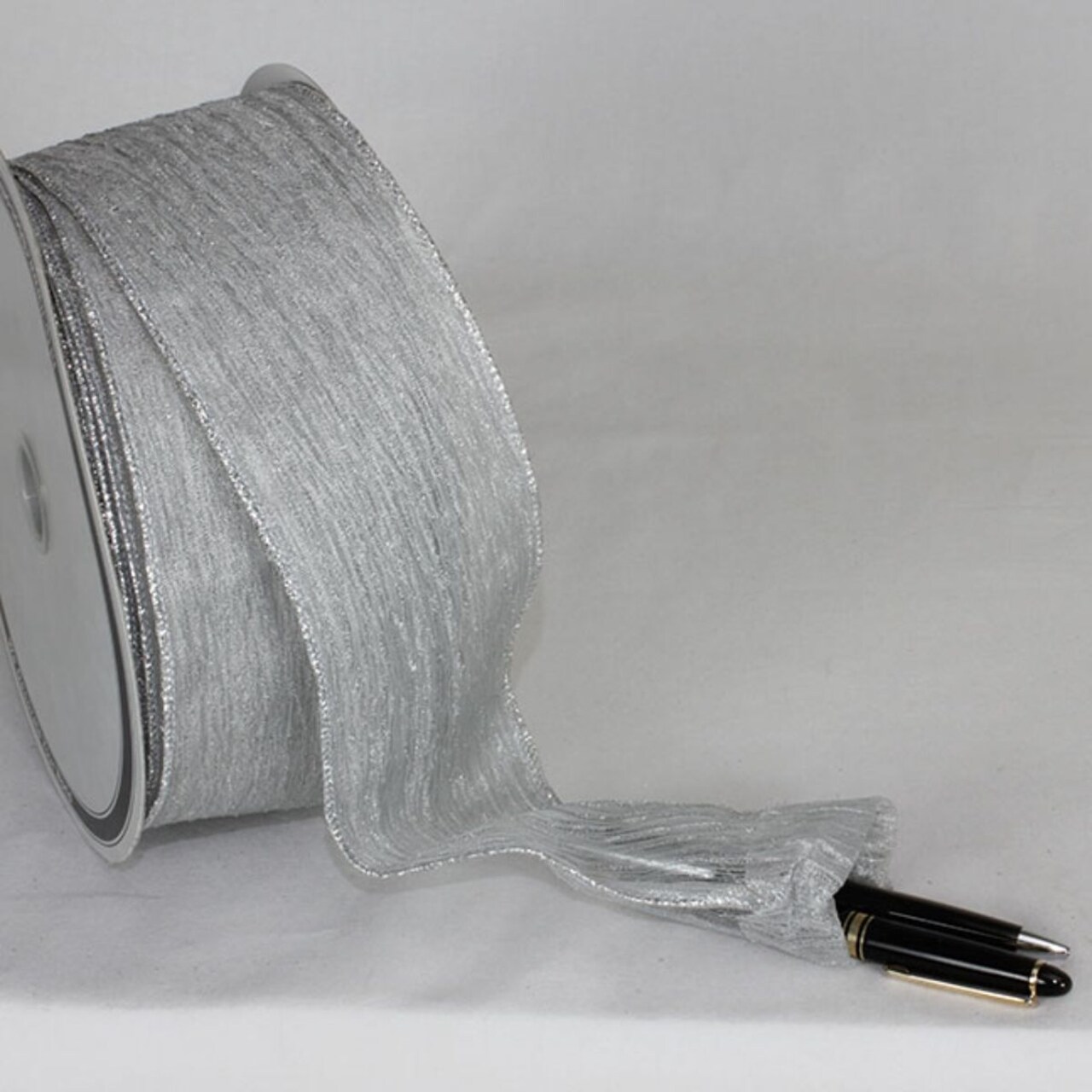 The Ribbon People Silver Double Layer Wired Craft Ribbon 3" x 20 Yards